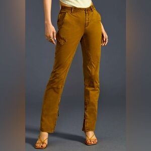 Anthropologie Pilcro gold velvety slim fit pants, size 29